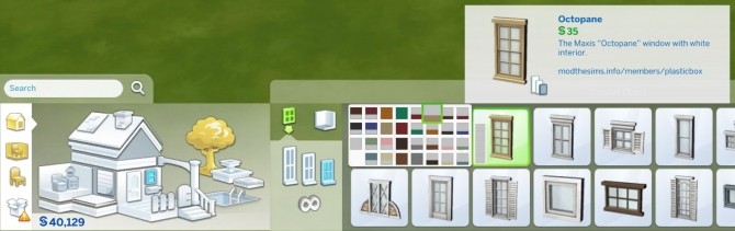 Sims 4 Octopane Window: White Interior by plasticbox at Mod The Sims