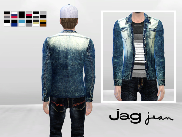 Sims 4 Electric Shock Denim Jacket by McLayneSims at TSR