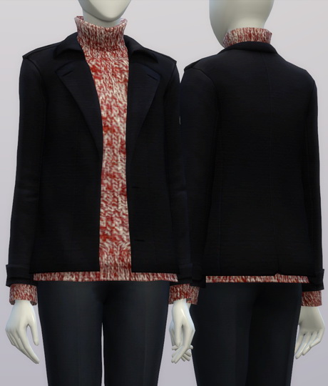 Sims 4 AW turtleneck sweater coat F 20 colors at Rusty Nail