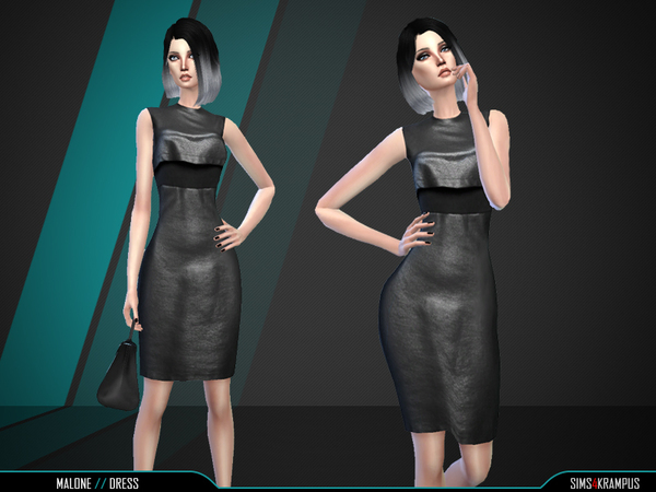 Sims 4 Malone Dress by SIms4Krampus at TSR