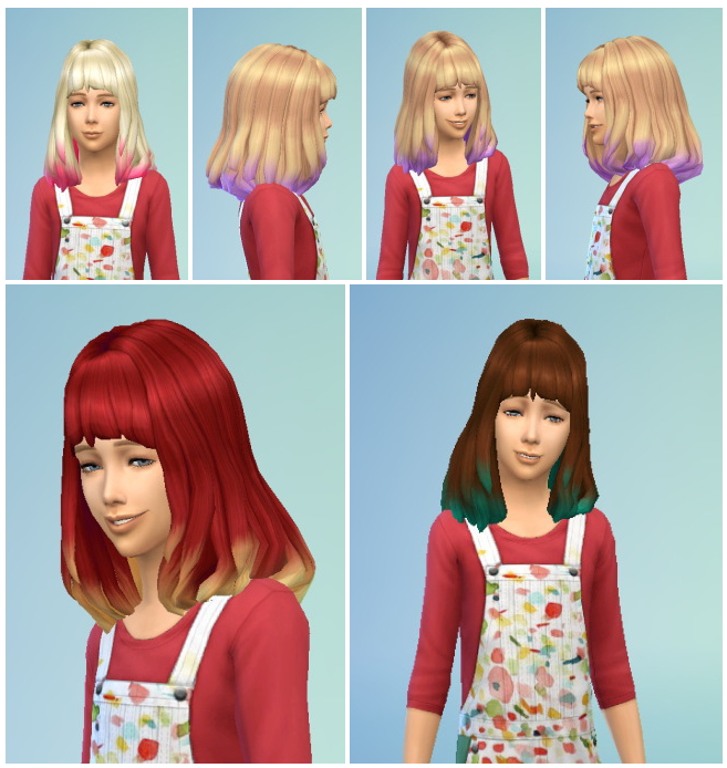 Sims 4 DC shorter hair for girls at Birksches Sims Blog