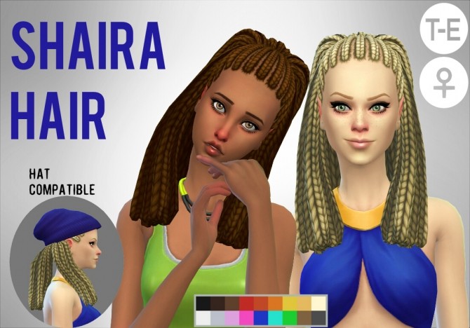 Sims 4 Shaira Hair at Simduction