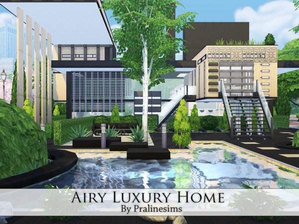 Sims 4 Airy Luxury Home by Pralinesims at TSR