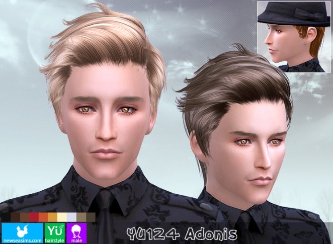 Sims 4 YU124 Adonis hair (Pay) at Newsea Sims 4