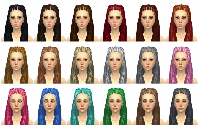 Sims 4 Shaira Hair at Simduction