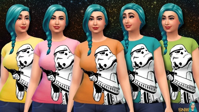 Sims 4 Star Wars Stormtrooper Shirts for women at Sims Network – SNW