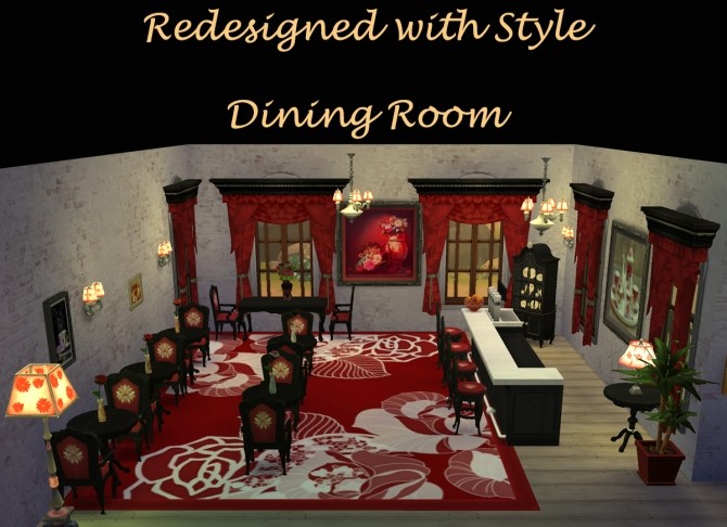 Sims 4 Redesigned With Style 18 Dining Room Items by Simmiller at Mod The Sims