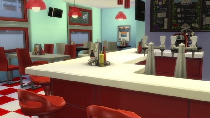 Sims 4 50s Themed Diner by clw8 at Mod The Sims