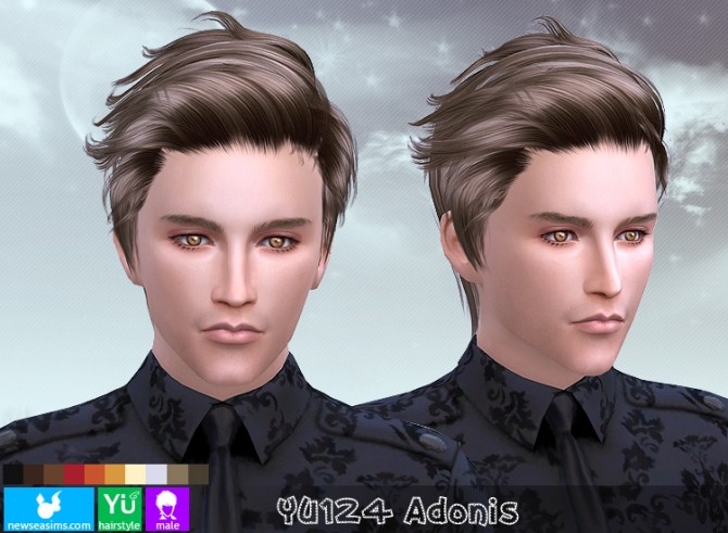 Sims 4 YU124 Adonis hair (Pay) at Newsea Sims 4