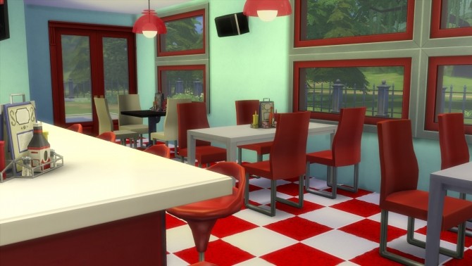 Sims 4 50s Themed Diner by clw8 at Mod The Sims