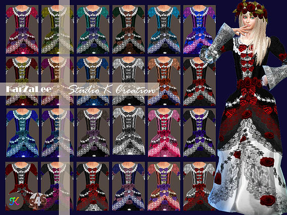 Sims 4 Versailles Chic HiZaki dress at Studio K Creation