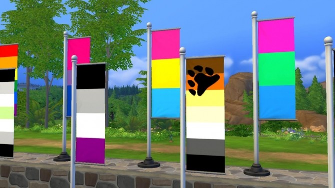 Sims 4 True Colours Pride Flags by Deontai at TSR