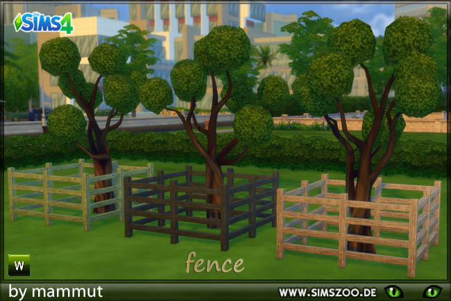 Sims 4 Horizontal Wood Fence by mammut at Blacky’s Sims Zoo