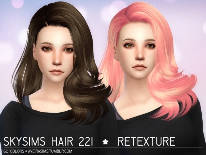 Sims 4 Skysims Hair 221 Retexture at Aveira Sims 4