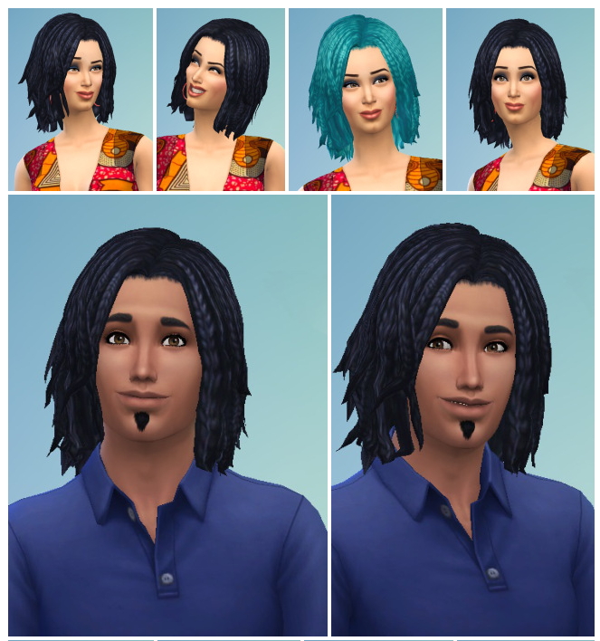 Sims 4 Short Braids for Both at Birksches Sims Blog