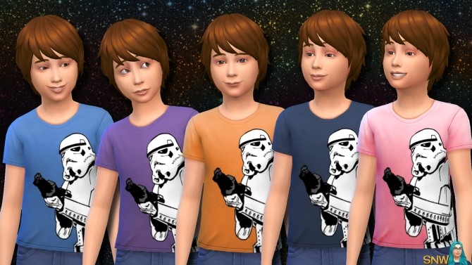 Sims 4 Star Wars Stormtrooper Shirts for Kids at Sims Network – SNW