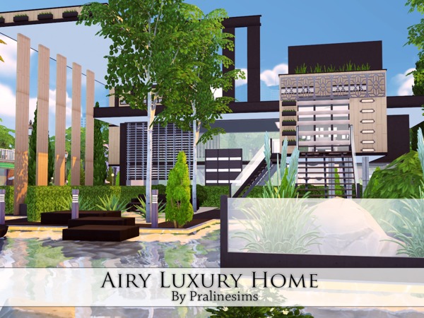 Sims 4 Airy Luxury Home by Pralinesims at TSR