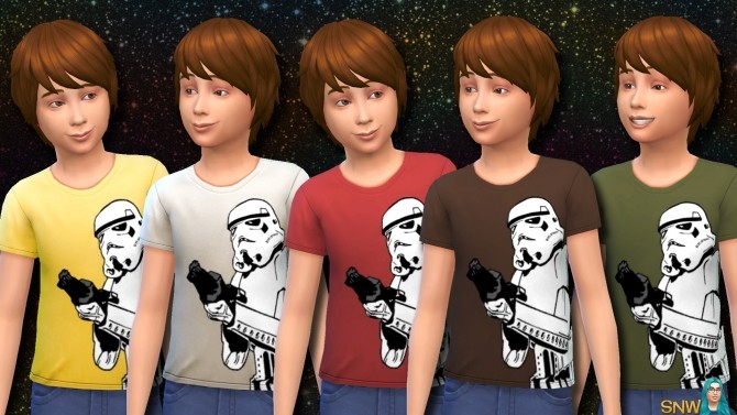 Sims 4 Star Wars Stormtrooper Shirts for Kids at Sims Network – SNW