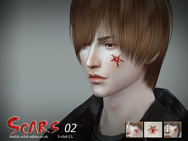 Sims 4 Scars 02 by S Club LL at TSR
