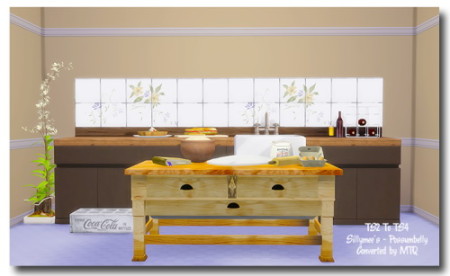 Sillymee’s Possumbelly Baking Decor & Butcher Block Table at Msteaqueen