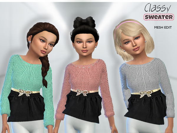 Sims 4 Classy Sweater by Puresim at TSR