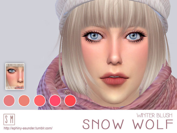Sims 4 Snow Wolf Winter Blush by Screaming Mustard at TSR