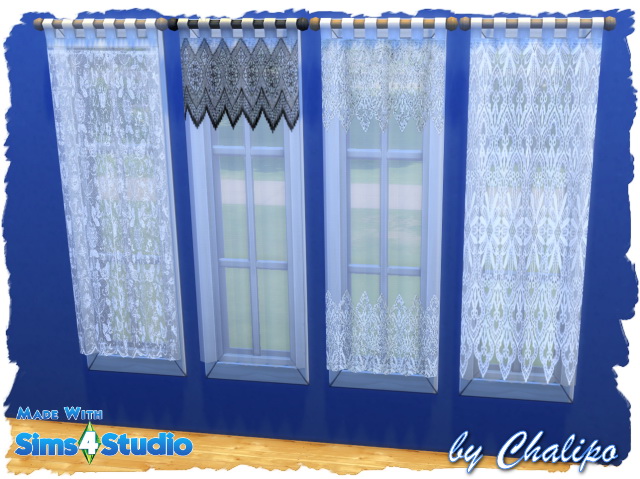 Sims 4 Curtains by Chalipo at All 4 Sims