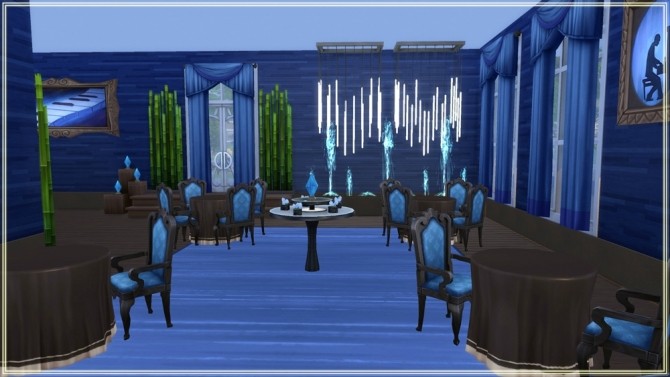 Sims 4 Blue Velvet Night club redesign by fatalist at ihelensims