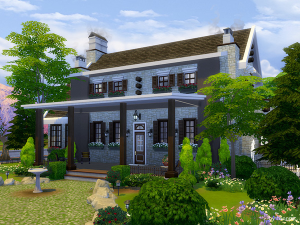 Sims 4 Stone Cottage by Lhonna at TSR