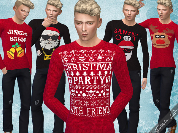 Sims 4 Christmas Jumper by Fritzie.Lein at TSR