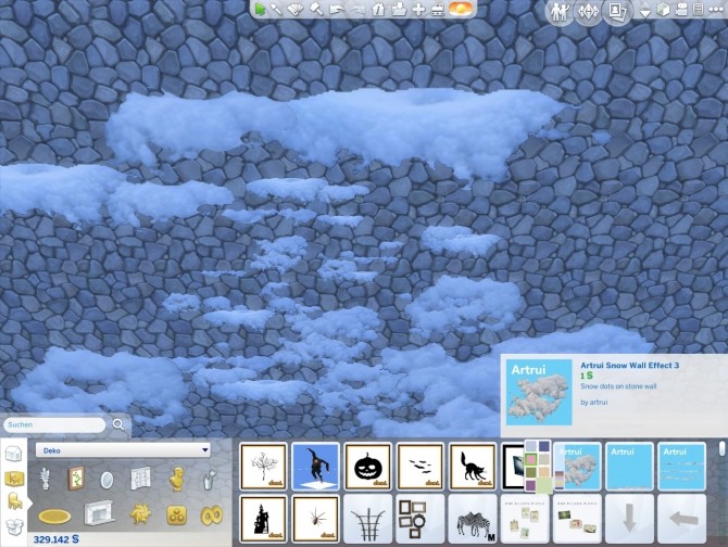 Sims 4 Snow wall effect 3 by artrui at Mod The Sims