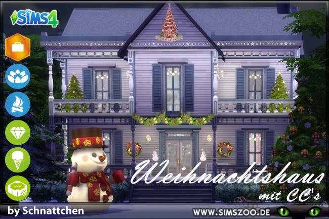 Sims 4 Christmas House by Schnattchen at Blacky’s Sims Zoo
