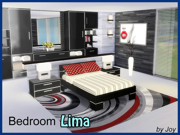 Sims 4 LIMA bedroom by Joy at TSR