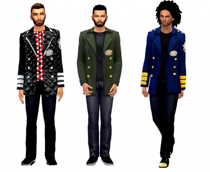Sims 4 Coat jeans 1 outfit at Dreaming 4 Sims