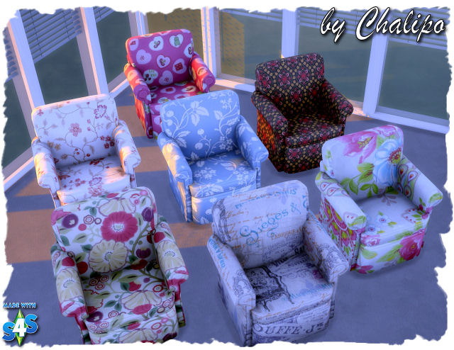 Sims 4 Comfortable chairs by Chalipo at All 4 Sims