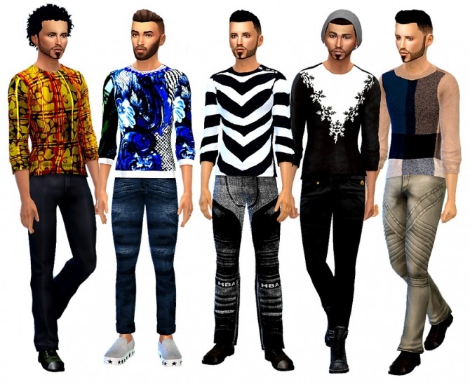 Sims 4 Sweater set for males at Dreaming 4 Sims
