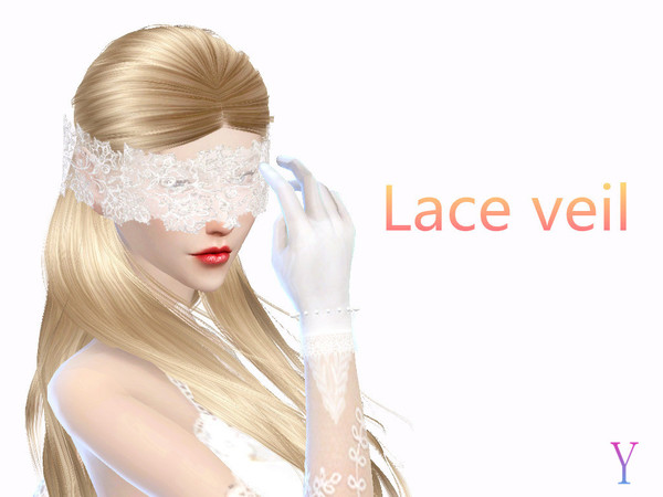 Sims 4 Lace veil by Elza·Scarlet at TSR