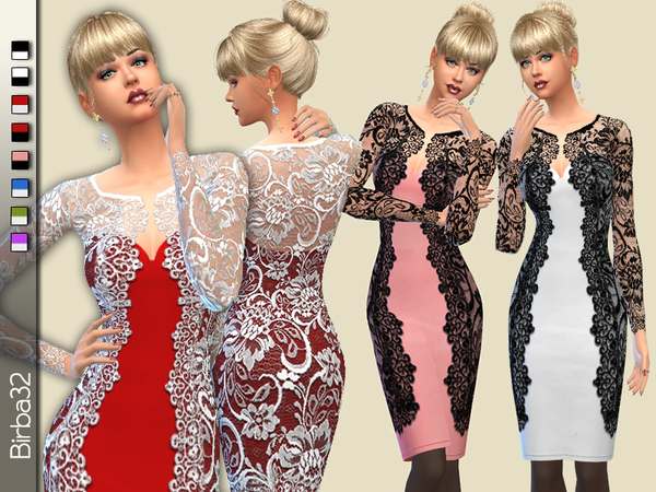 Sims 4 Sabrina dress by Birba32 at TSR