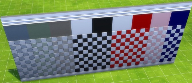 Sims 4 Variations of Basic walls with White Trim with a Checkerboard Backsplash by keepurjunk at Mod The Sims