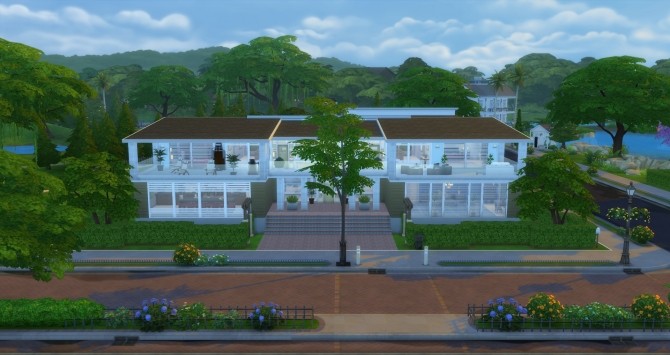 Sims 4 Parksyde Manor Modern house by Jan Cimmerian at Mod The Sims