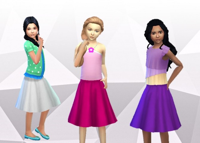 Sims 4 Round Skirt Solid Colors at My Stuff