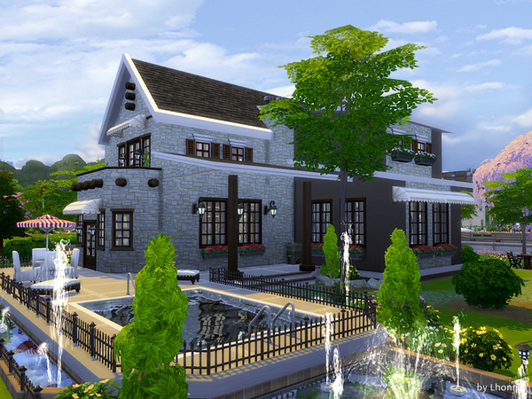 Sims 4 Stone Cottage by Lhonna at TSR