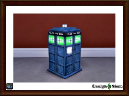 Dr. Who Tardis Trash Can by Design 4 Sims at Sims 4 Studio