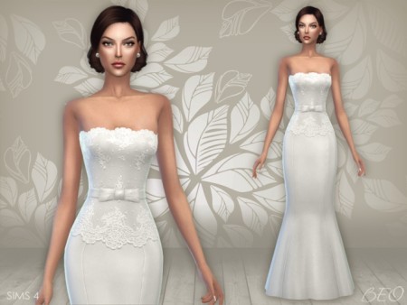 WEDDING DRESS 03 at BEO Creations » Sims 4 Updates