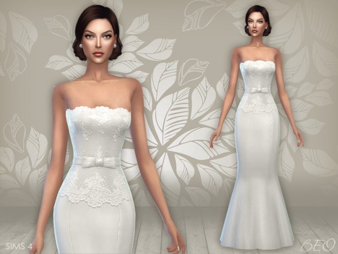 Sims 4 WEDDING DRESS 03 at BEO Creations
