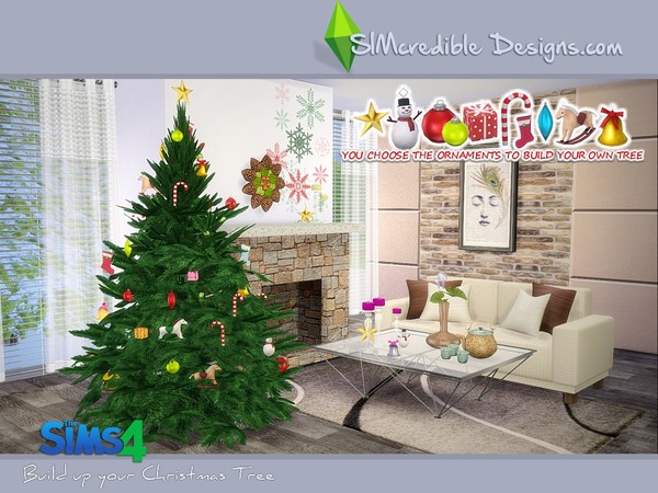 Sims 4 Build up your Christmas tree by SIMcredible! at TSR