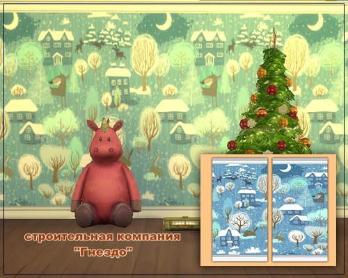 Sims 4 Christmas Wallpaper 006 at Sims by Mulena
