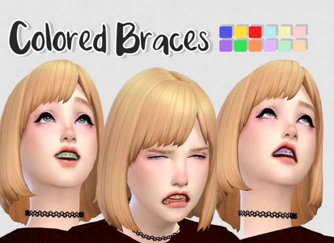 Sims 4 Colored Braces at Rinvalee