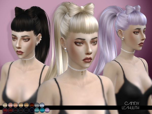 Sims 4 Candy hair by LeahLilith at TSR