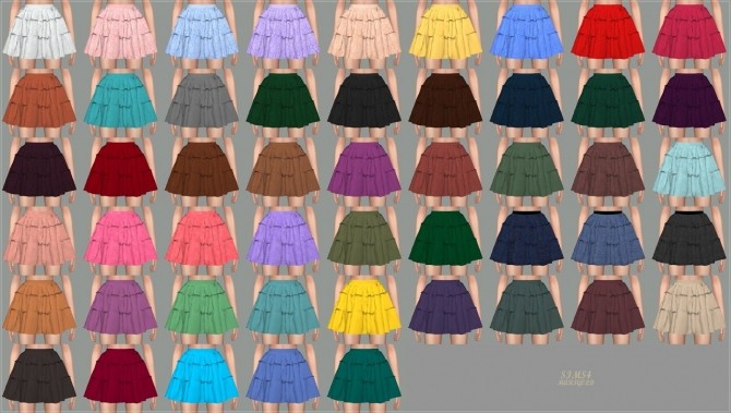 Sims 4 Gathering Tier Mini skirt v1 single colors at Marigold